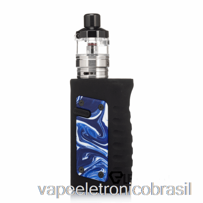 Vape Eletrônico Vandy Vape Jackaroo Mini 128w Starter Kit Resina Porcelana Azul